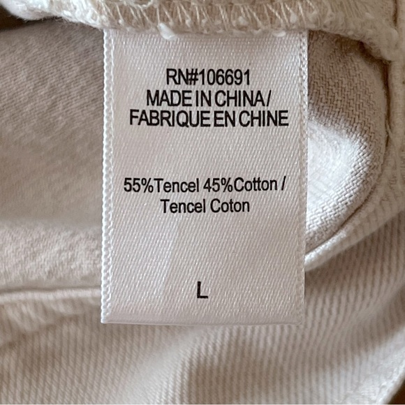 YFB Young Fabulous & Broke Beige Flap pocket Crop  jacket, tencell blend, L NWOT - Picture 14 of 14